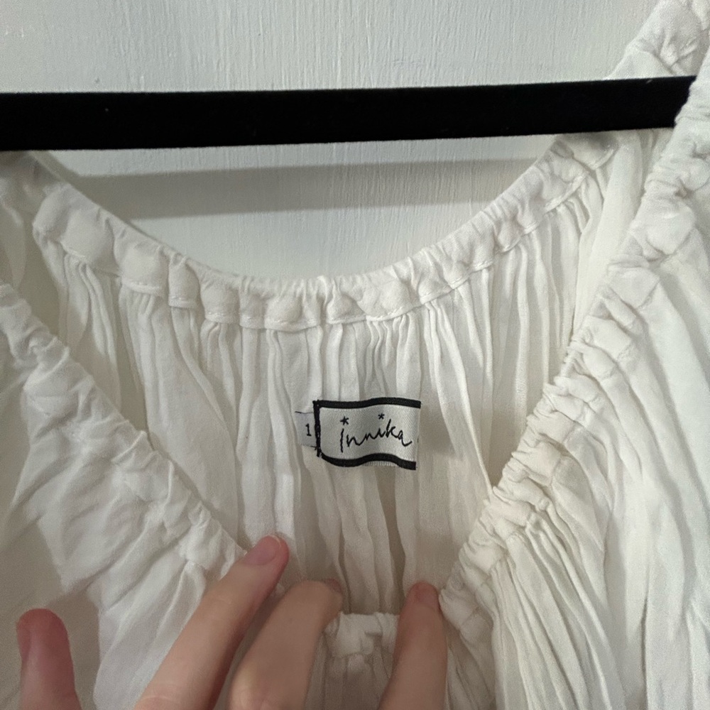 Innika Choo Frida Burrds embroidered mini smock dress - 1 - milk - Picture 6 of 9